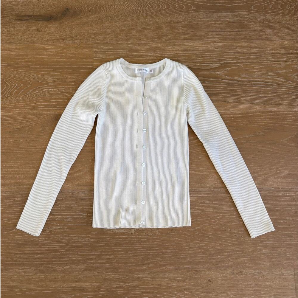 Beginning Boutique Ribbed Cardigan Button Up Kippy Size US4